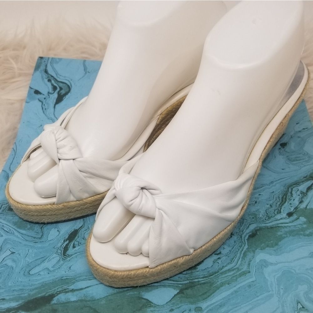 White Espadrille Knot Sandals